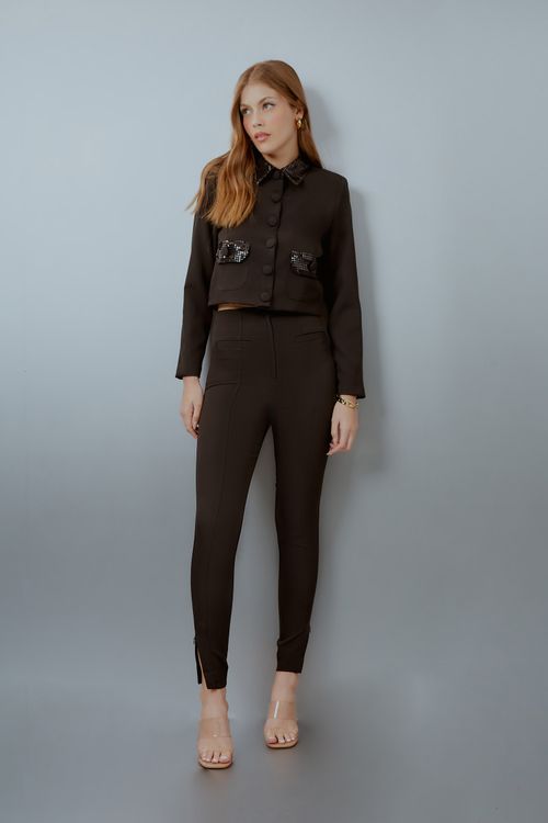 Casaquete Lapelas Glam - Preto