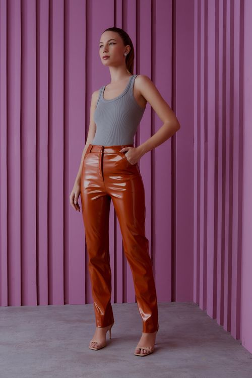 Calça Vinil Basic - Canela