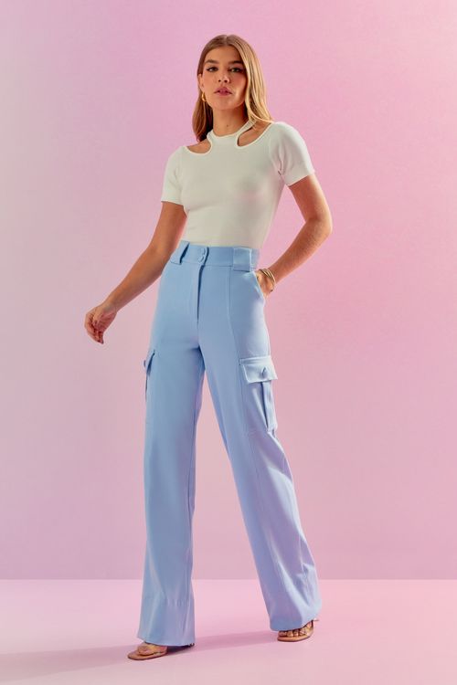 Calça York Bolso Utilitário - Sky