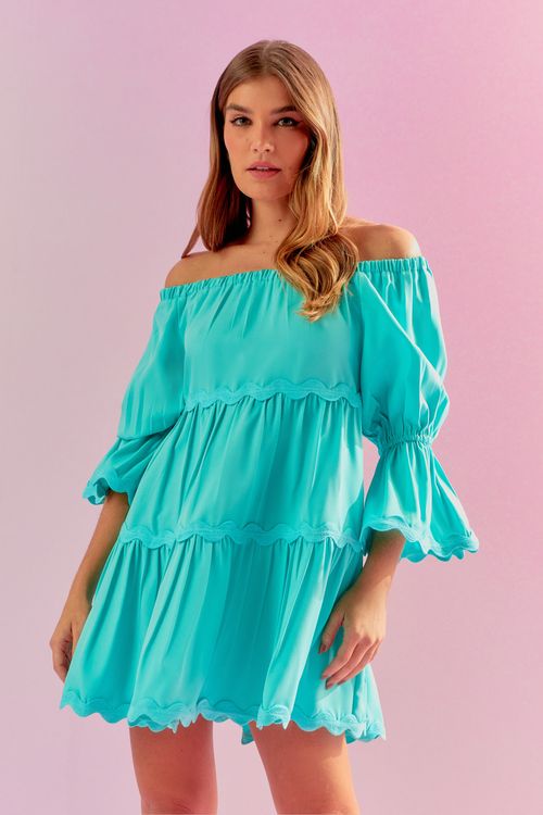 Vestido Babados Sianinhas - Oceano