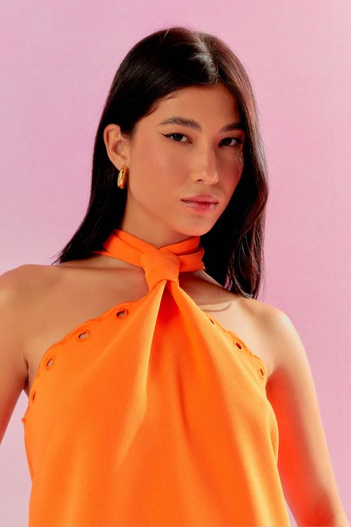 Blusa Festone Gravata Colette - Sunset