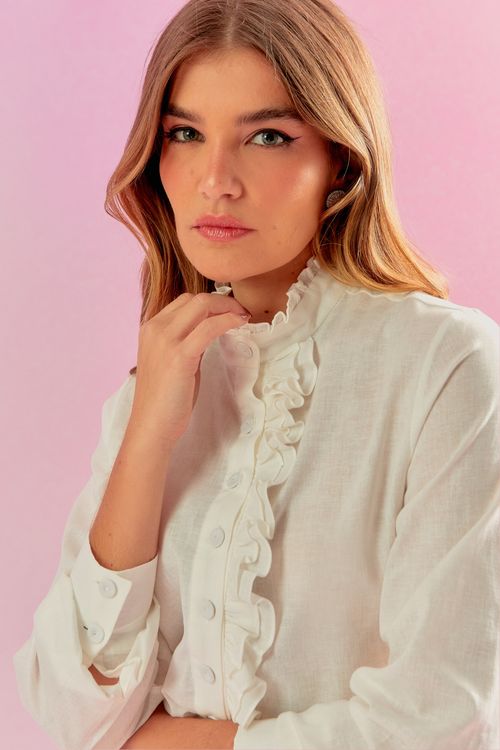 Camisa Linho Fourlart - Off White