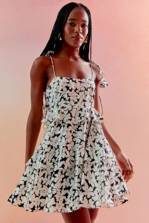 Vestido Estampa Floral Zoe Babados - Estampa Floral Zoe