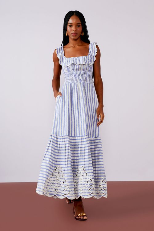 Vestido Listra Denim Richelieu - Galactic