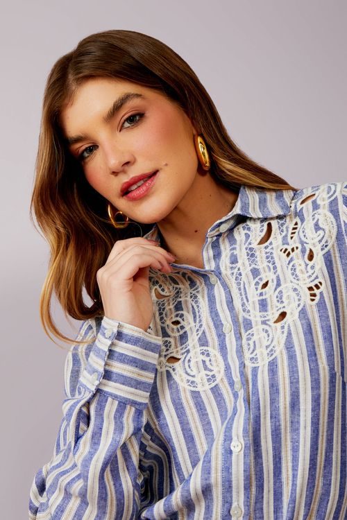 Camisa Listra Denim Richelieu - Galactic