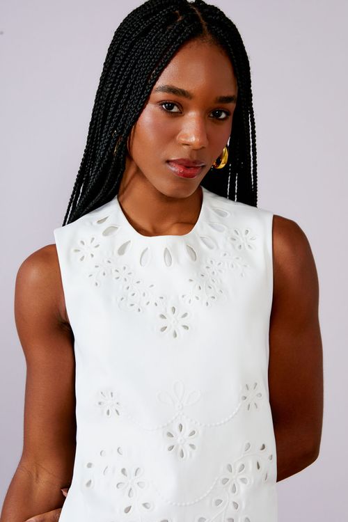 Vestido Cloe Bordado - Off White