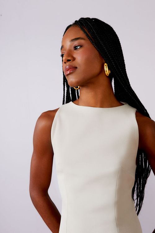 Vestido Islândia Tubinho Cinto - Grey