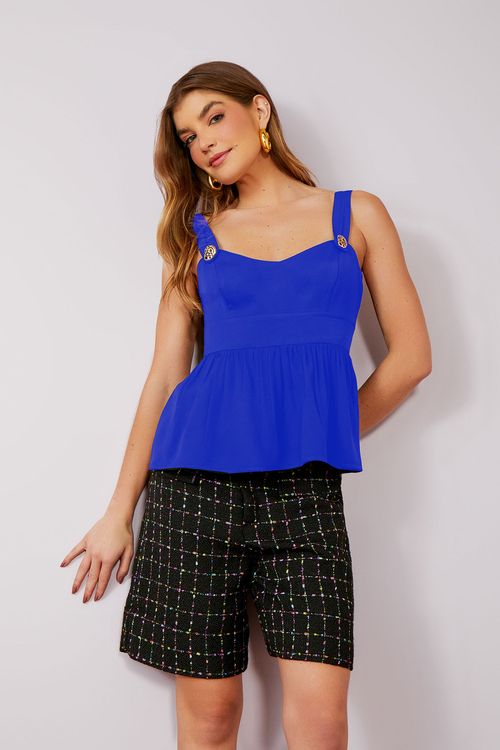 Blusa Crepe Botões Caracol - Galactic