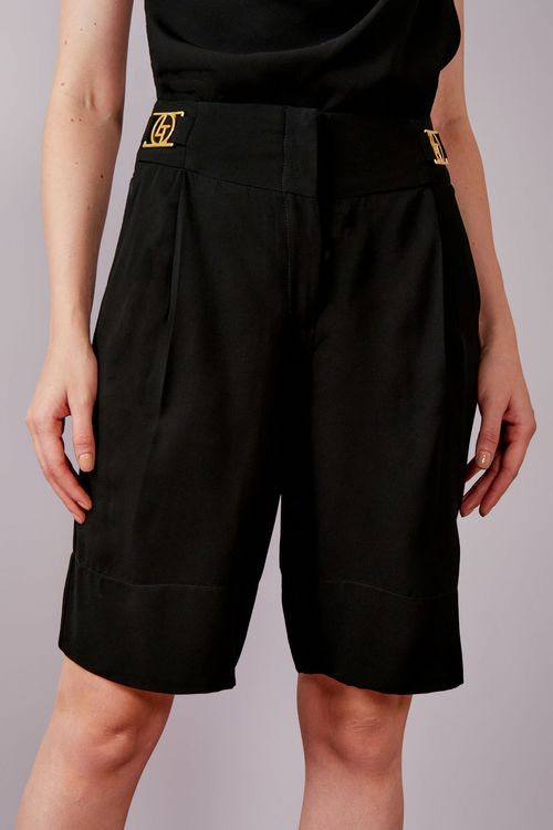 Bermuda Crepe Passador Personalizado - Preto