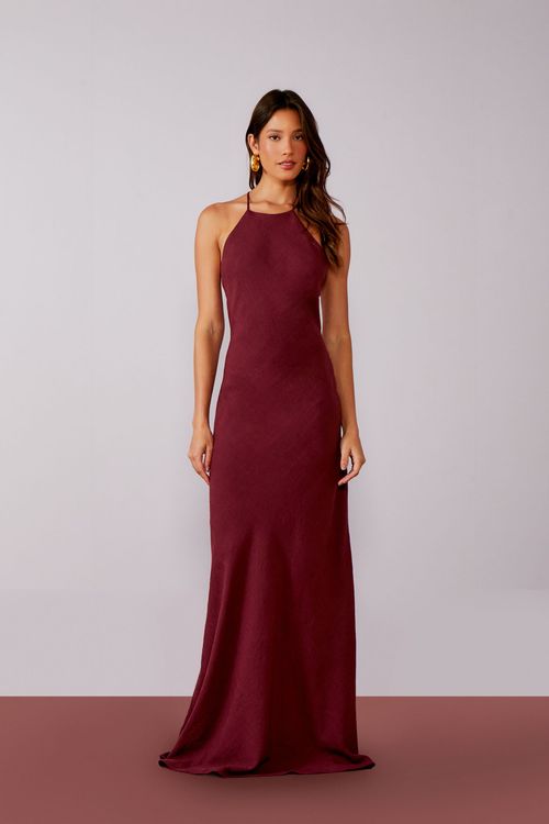Vestido Flame Slip Fress - Merlot