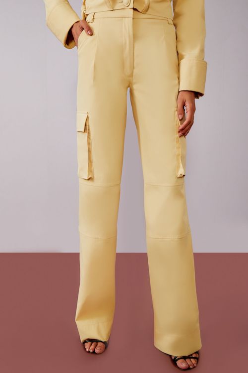 Calça Sarja Cargo - Vanilla