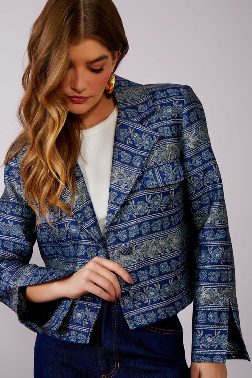Casaqueto Jacquard Floral Russo - Galactic