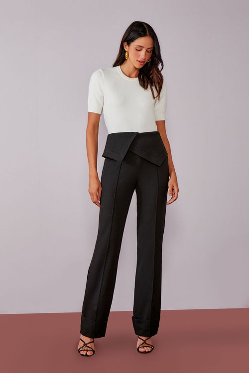 Calça Max Twill Dobradura - Preto