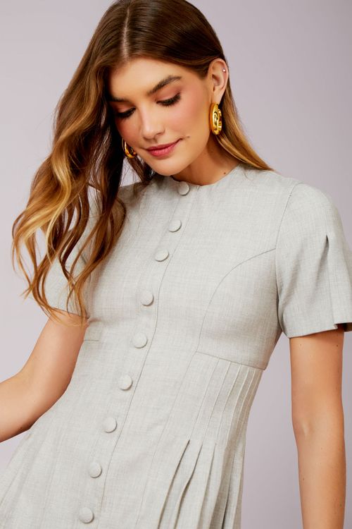 Vestido Max Twill Pences - Grey