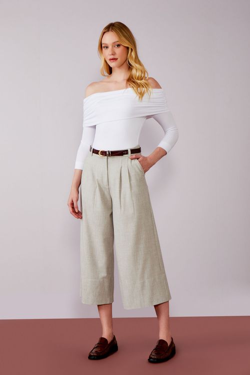 Calça Pantacourt Max Twill