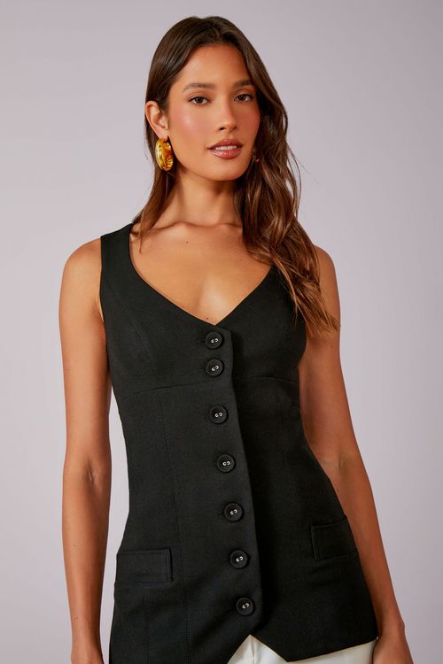 Colete Ma Twill Acinturado