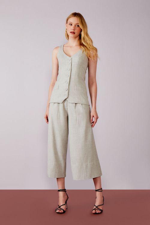 Colete Ma Twill Acinturado