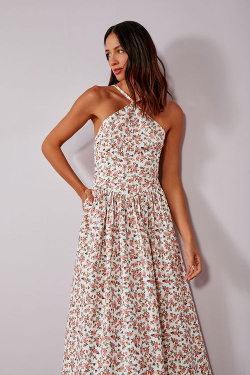 Vestido Midi Estampa Liberty - Estampa Liberty
