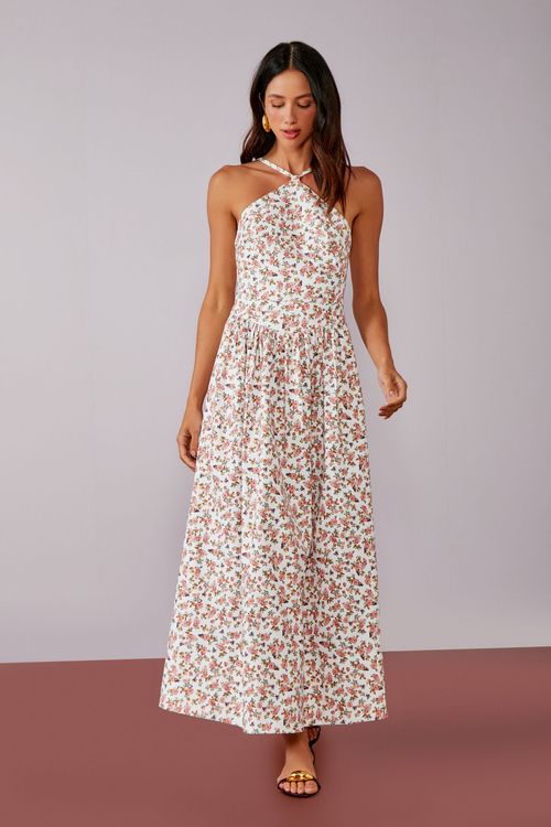Vestido Midi Estampa Liberty - Estampa Liberty