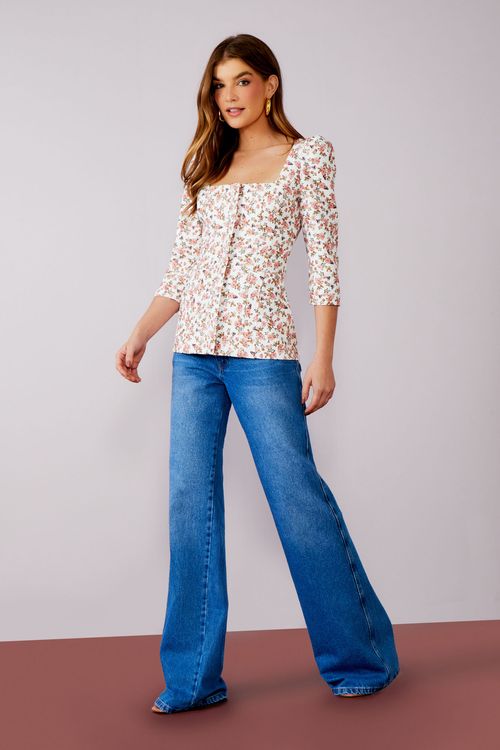 Blusa Corset Estampa Liberty - Estampa Liberty