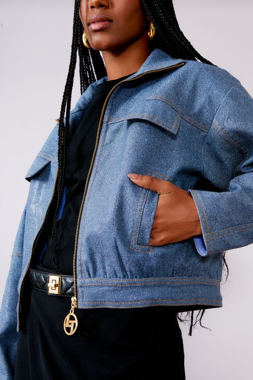 Jaqueta Jeans Caviar Pesponto - Jeans