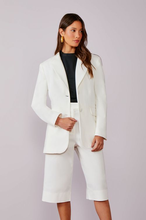 Blazer Alfaiataria Cotton - Off White