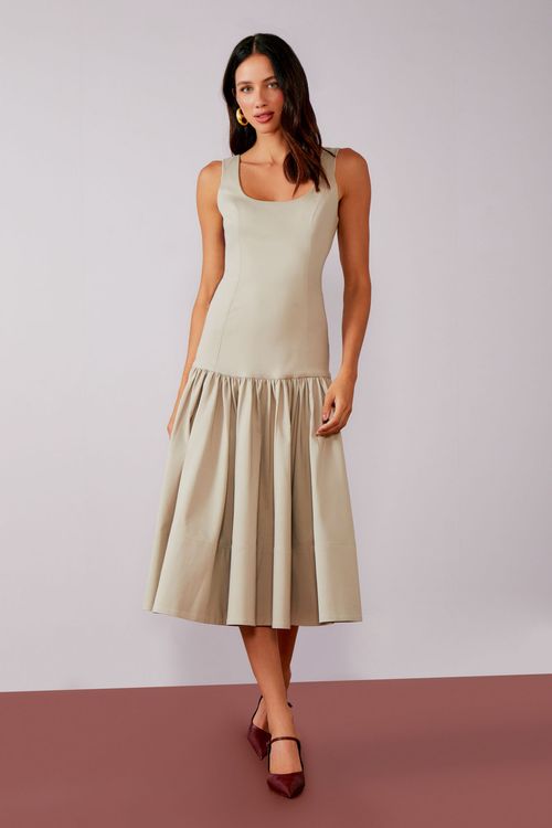 Vestido Cotton Cintura Baixa