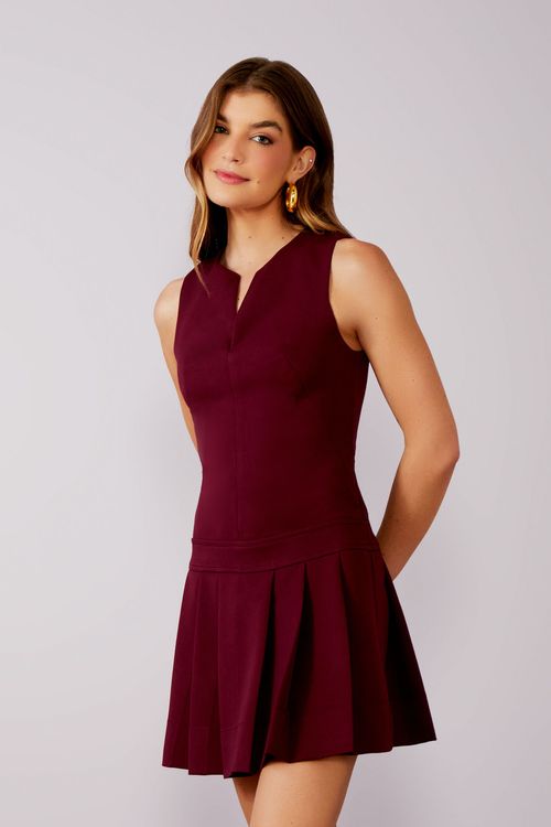 Vestido Alfaiataria Pool - Merlot