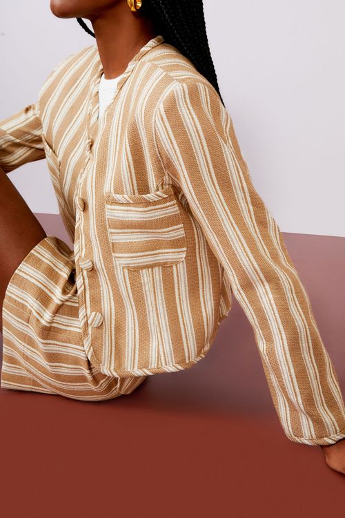 Casaqueto Listra Tear Lurex - Cocoa