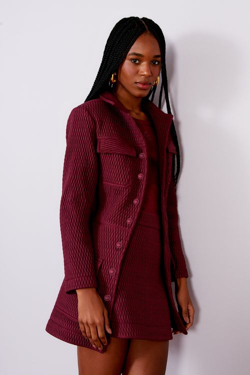 Casaco Matelasse Losango - Merlot