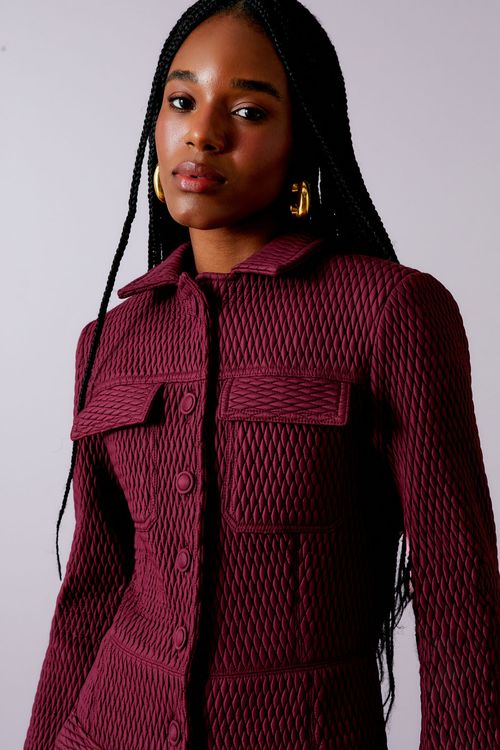 Casaco Matelasse Losango - Merlot