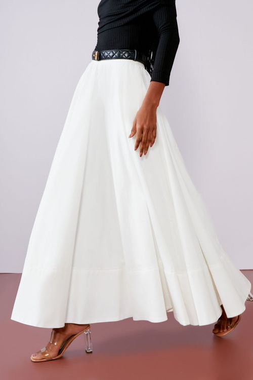 Saia Tricoline Godê - Off White