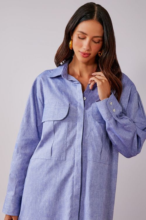 Max Camisa Tricoline Mescla - Galactic