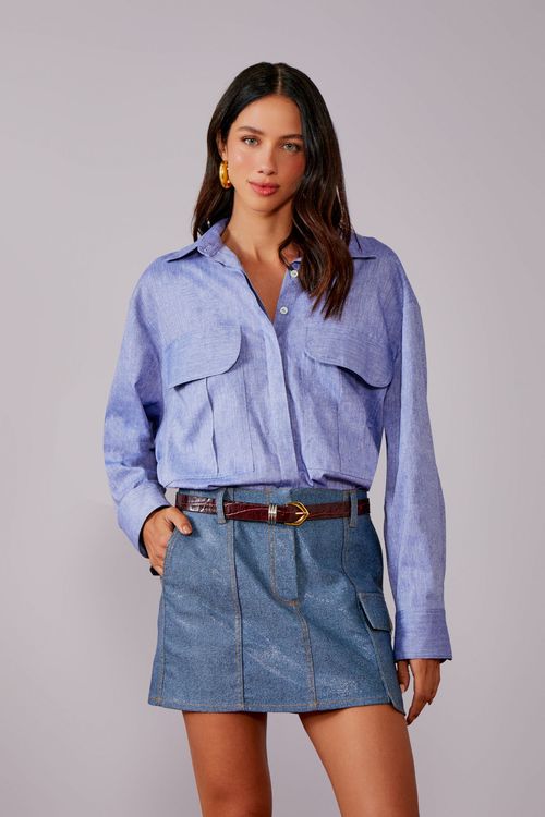 Max Camisa Tricoline Mescla - Galactic