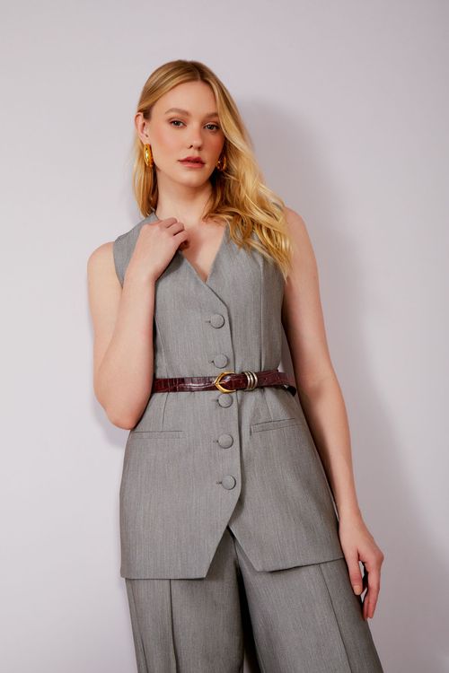 Conjunto Alfaiataria Mescla - Grey