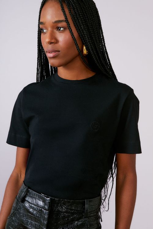 Body Malha Cotton Blusado - Preto