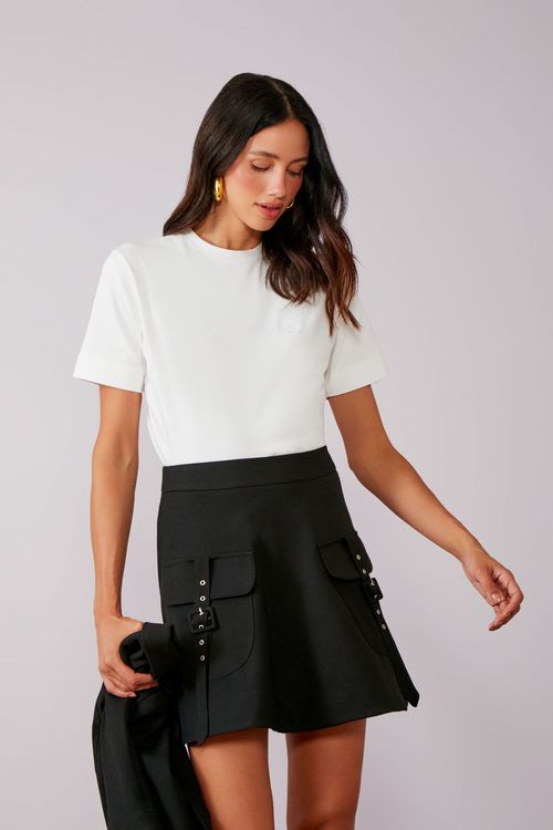 Body Malha Cotton Blusado - Off White