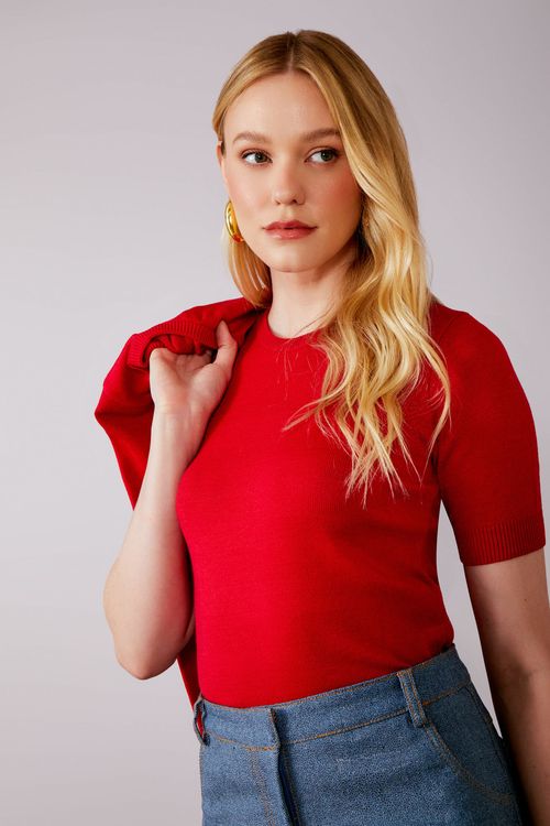 Blusa Tricot Modal Classic - Scarlat