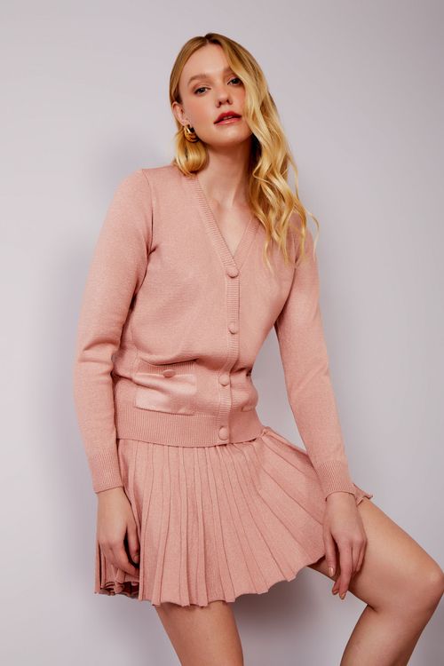 Conjunto Tricot Suéter College - Peony