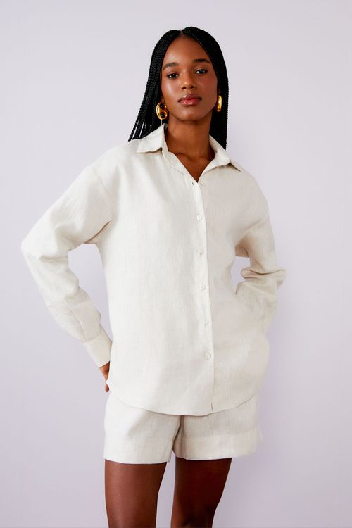 Conjunto Chemise Linho - Vanilla