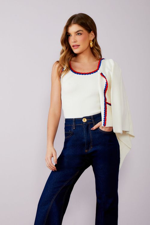 Regata Canelada Picueta Color - Off White
