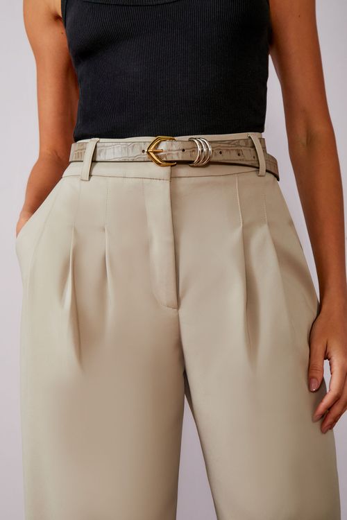Cinto Croco 3 Passantes - Grey