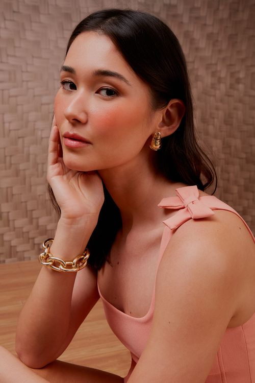 Macaquinho Crepe Laço Ombro