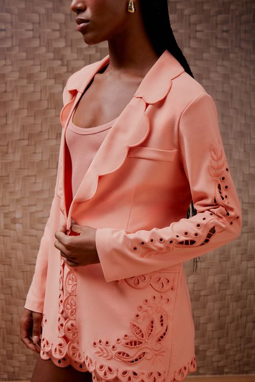 Blazer Crepe Festone Floral