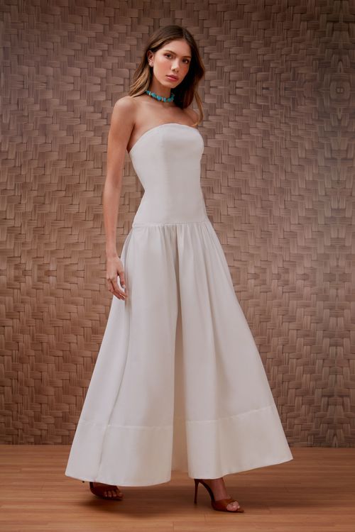 Vestido Cotton Decote Lua