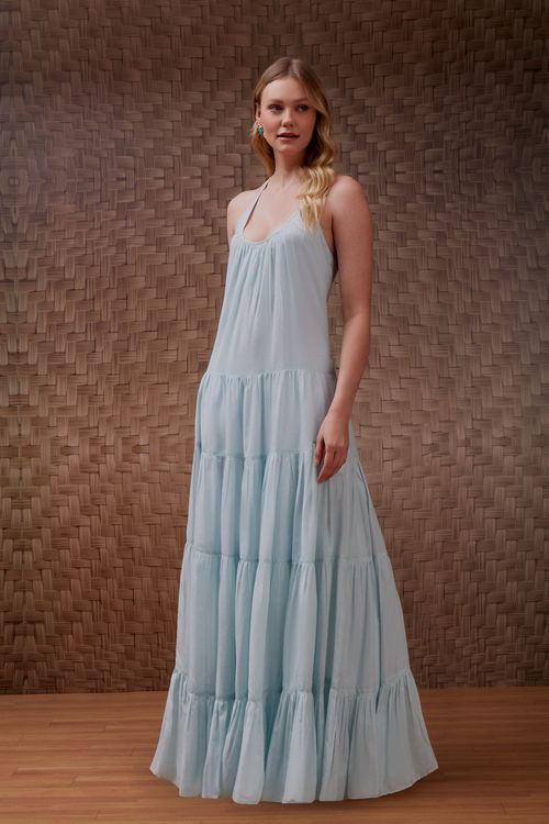 Vestido Voil Atacama Metal Costas