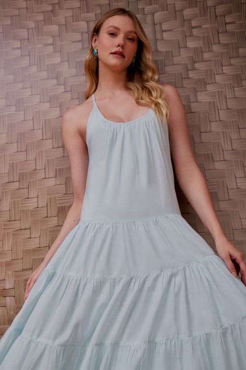 Vestido Voil Atacama Metal Costas