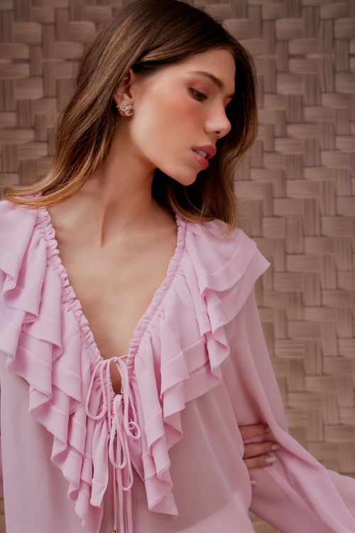 Bata Musseline Babado Foulard