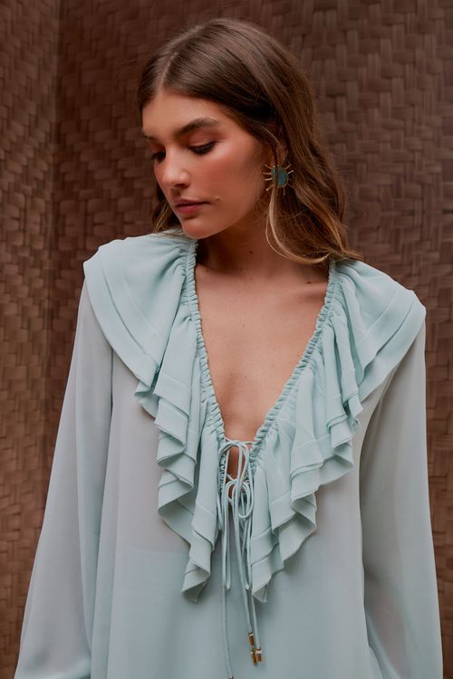 Bata Musseline Babado Foulard