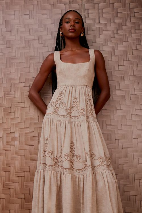 Vestido Flush Bordado Arabesco